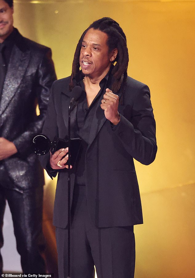 Earlier this month at the Grammys, Beyoncé's husband, Jay-Z, 54, used his acceptance speech to condemn the academy for not giving his wife the best album award, which went to Swift. despite his 32 victories in other categories.