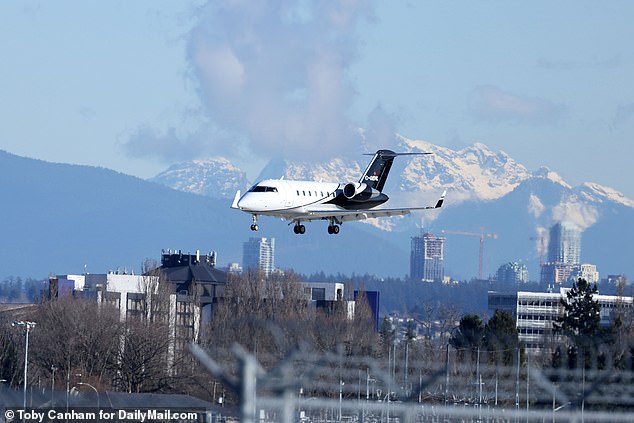 The plane remained in Vancouver for 39 minutes before taking off again towards Victoria, where it landed at 12:47 p.m.