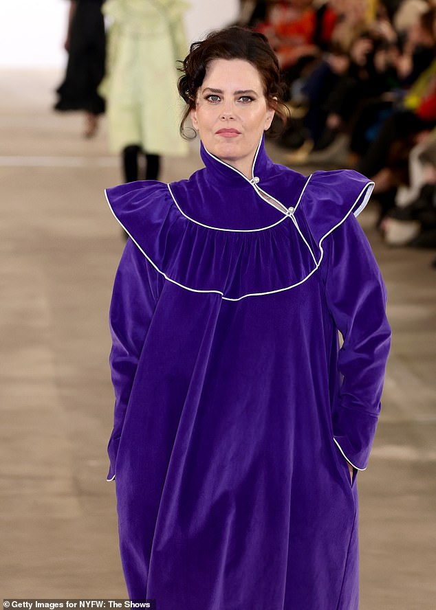 Ione Skye, 53, also looked phenomenal while wearing a purple cape look with white trim.