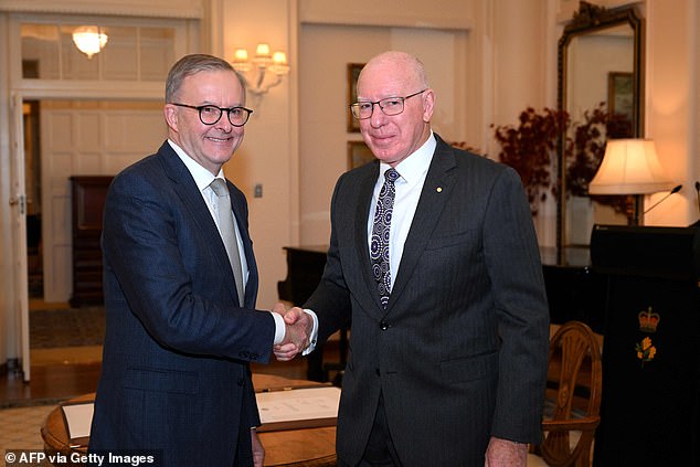 Anthony Albanese (pictured with Governor General David Hurley) decided not to deliver the traditional 