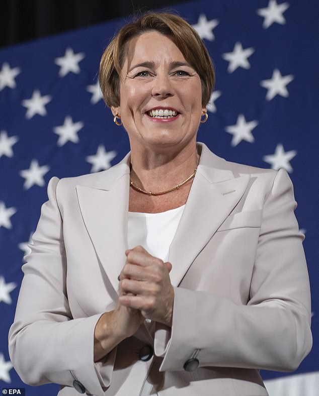 Maura Healey, 51, became the first openly lesbian governor elected in the United States on Tuesday night.