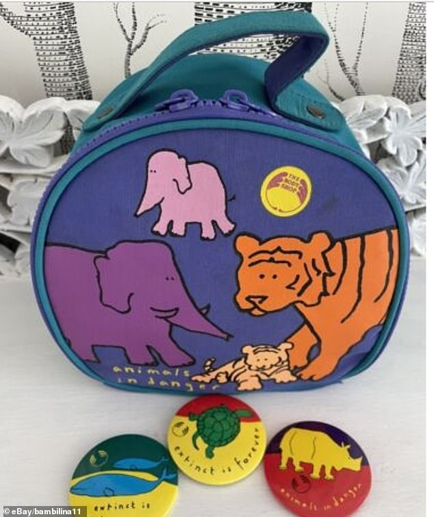 Elsewhere, a '90s retro vintage The Body Shop Animals in Danger Extinct is Forever makeup bag' is on sale for £69.99