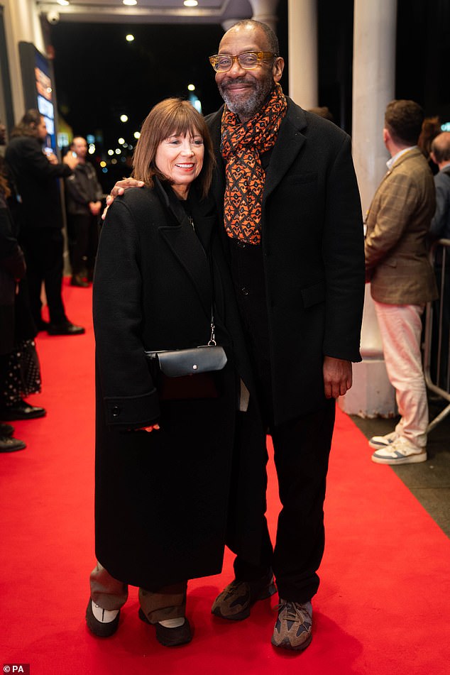 Lenny Henry and his partner Lisa Makin looked every inch the happy couple as they attended the press night.