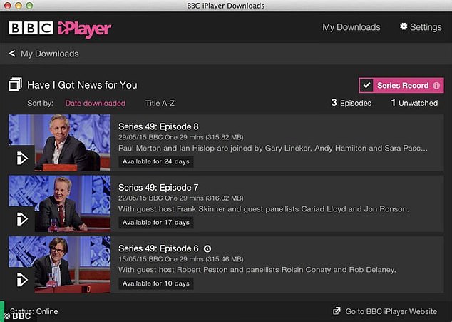 In the photo, the BBC iPlayer download application. The BBC has started the process of closing the BBC iPlayer Downloads app for PC and Mac