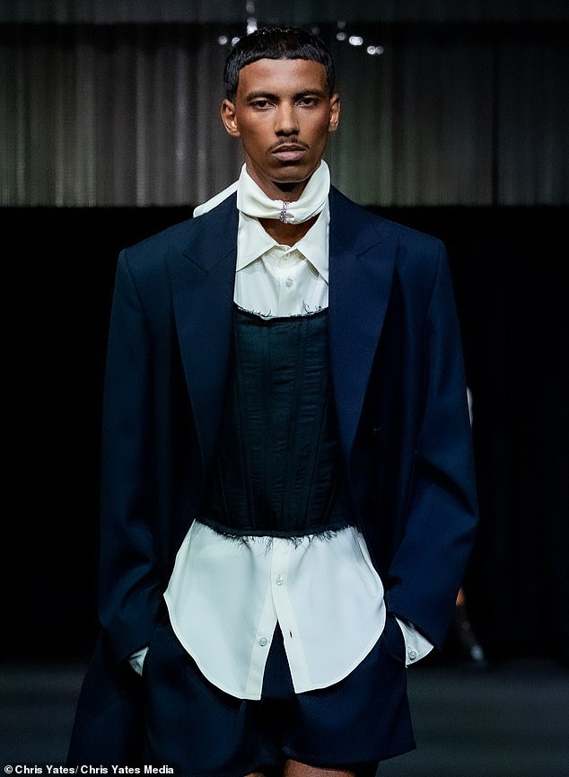 He is known for his classic silhouettes and modern gender-fluid clothing; its Spring/Summer 2023 collection included corset designs for both men and women (pictured)