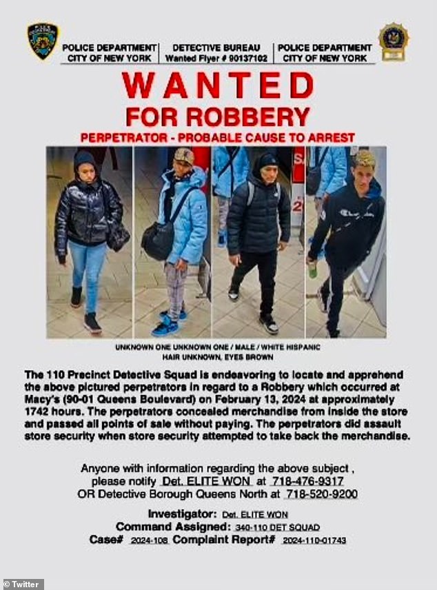 The other three robbery suspects, two men and a woman, remain at large.