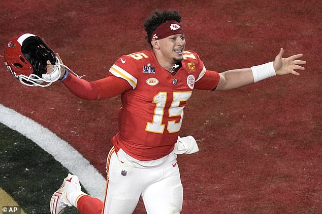 Mahomes threw the championship-winning touchdown pass at the end of overtime.