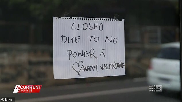 It is one of the largest power outages in Victoria's history and could take weeks to fully resolve (pictured: store forced to close)