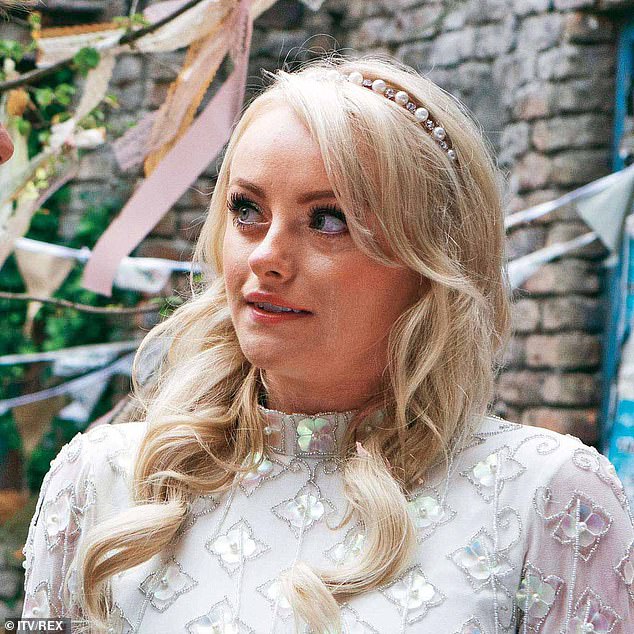 Katie, who lives in Manchester, played Sinead Tinker in Coronation Street until 2019 (pictured in the soap in 2018)