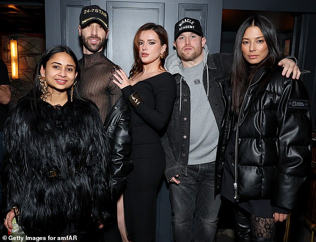The socialite mingled with other guests: LR Hema Bose, Mike Adler, Bella, Jesse Greenwald and Jessica Gomes.