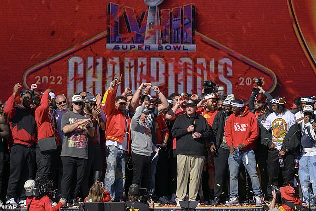 Andy Reid, Patrick Mahomes and the rest of the Chiefs players and staff were celebrating before