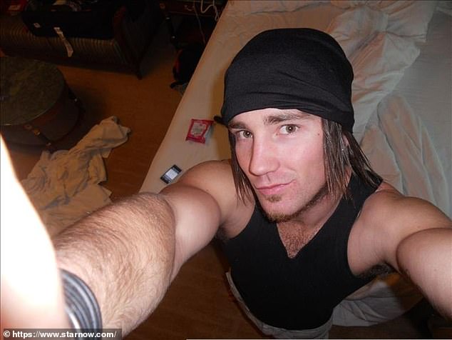 The 34-year-old personal trainer has a profile on Starnow under the alias Jacob Dunkley, which features selfies and photographs dating back more than 10 years.