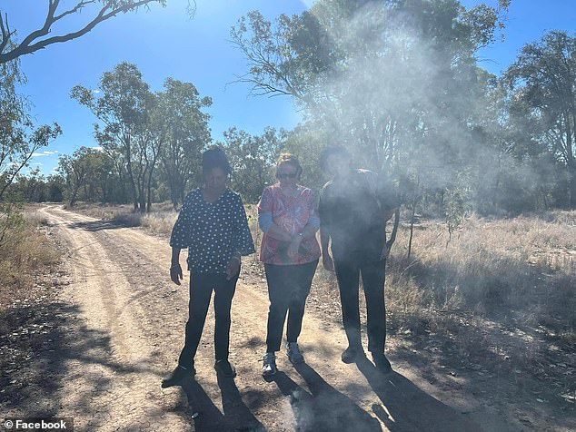 Local Aboriginal elders perform a smoking ceremony at Toobeah Reserve