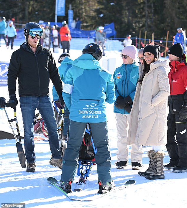 The couple was photographed talking to a ski instructor in Whistler, Canada.