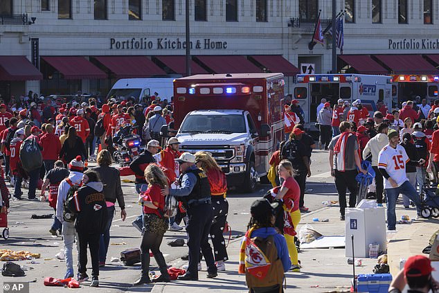 Gunmen opened fire as fans gathered to watch the Super Bowl parade celebrating the Chiefs' 25-22 overtime victory over the San Francisco 49ers.
