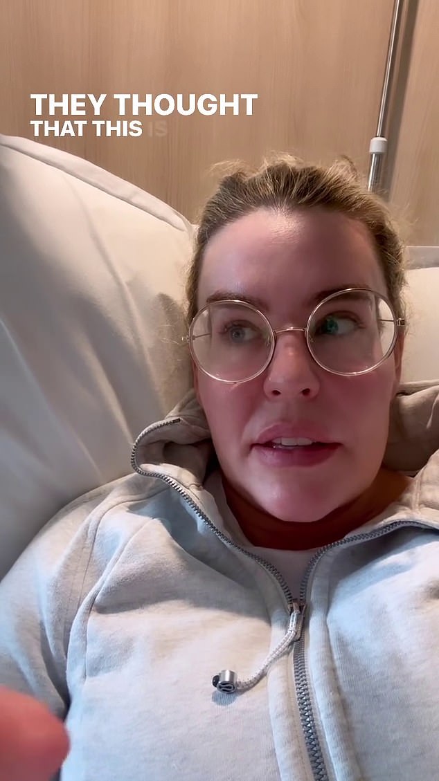 The famous veterinarian, who appeared on the second season of RHOS, took to Instagram Stories on Thursday with a clip from her hospital bed, explaining to fans why she's been out of action for some time.