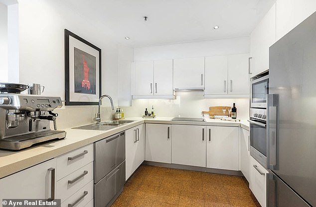 The Connaught has been home to several celebrities over the years, including entertainment reporter Richard Wilkins, film critic Margaret Pomeranz, singer Barry Crocker and journalist Jana Wendt.  The kitchen is shown here.