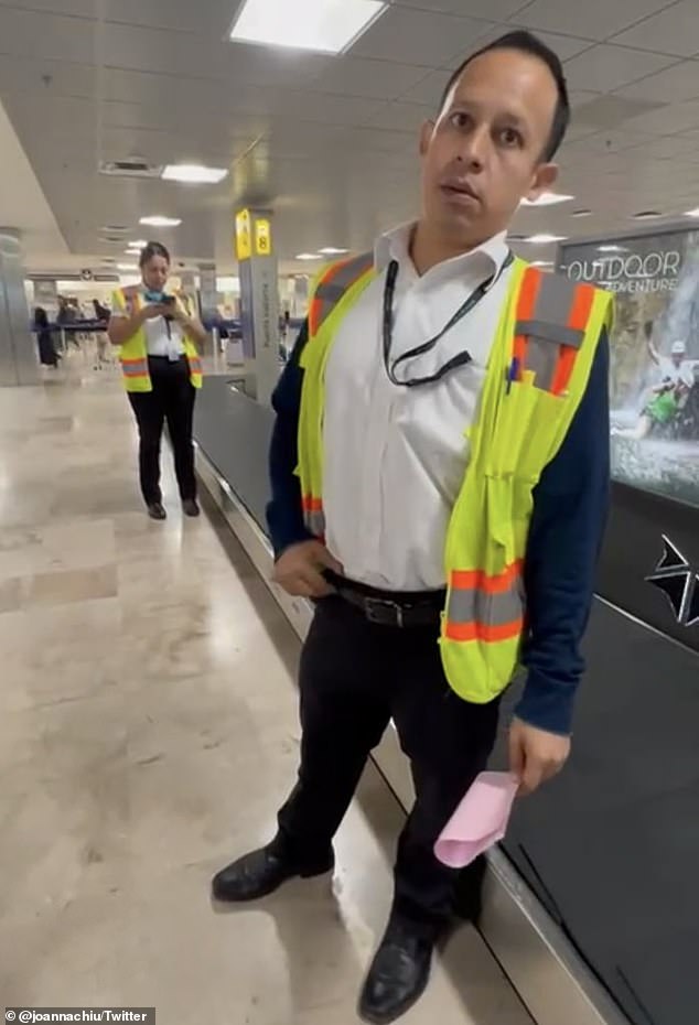 A WestJet supervisor refused to give him money for a taxi. He posted a photo of the supervisor looking upset and said that 