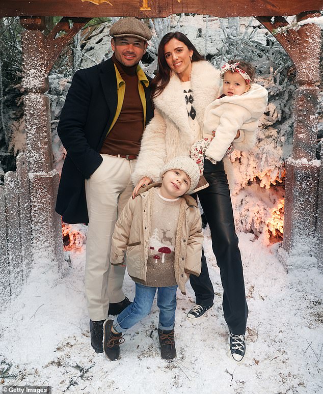 Lucy shares daughter Lilah and son Roman, three, with husband Ryan Thomas (pictured from December last year).