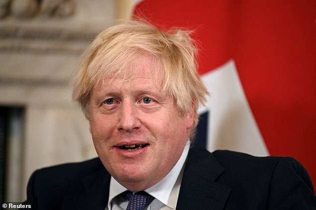 Statement: UK Prime Minister Boris Johnson (pictured in London in November) congratulated Mr Alabanese in an official statement.  'Our countries have a long history and a bright future together.  As thriving, like-minded democracies, we work every day to make the world a better, safer, greener and more prosperous place.