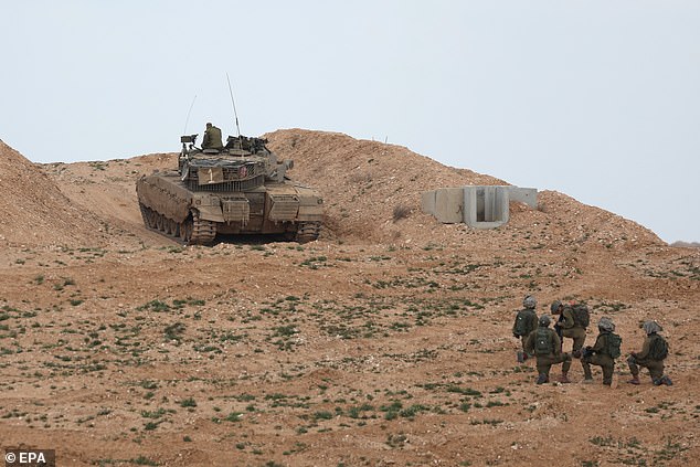 Harbu Darbu has been welcomed with open arms by IDF troops (seen operating on Wednesday) with videos on YouTube and TikTok of soldiers driving tanks to the beat.