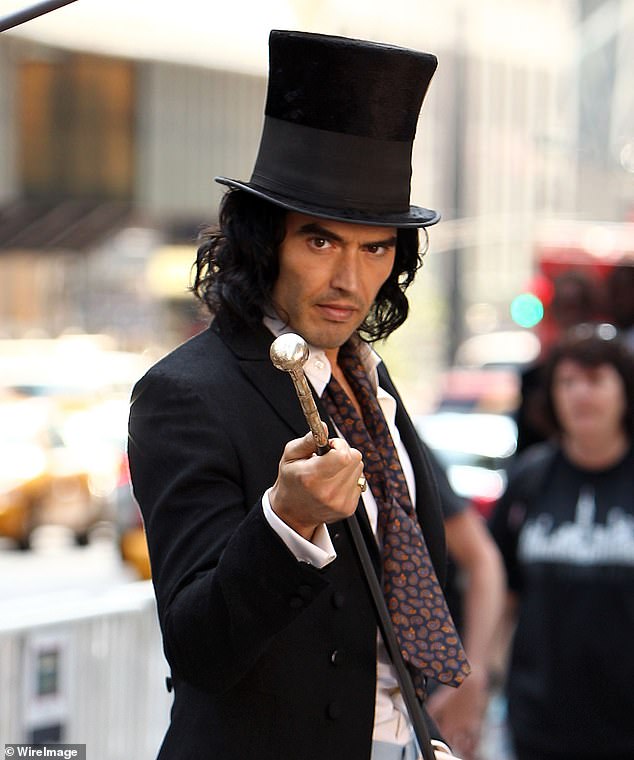 Actor and comedian Russell Brand photographed filming 'Arthur' on the streets of New York in 2010.