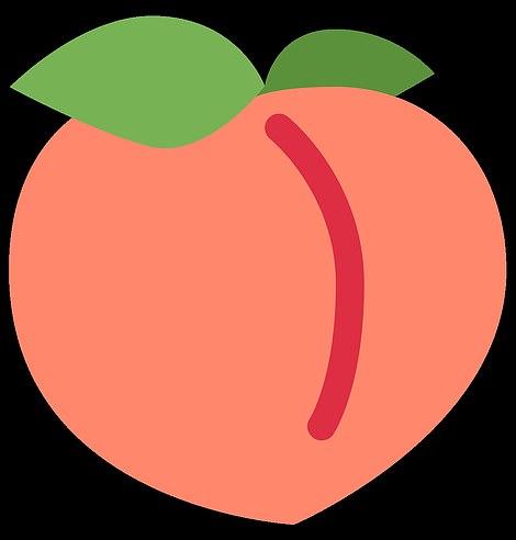 A peach emoji