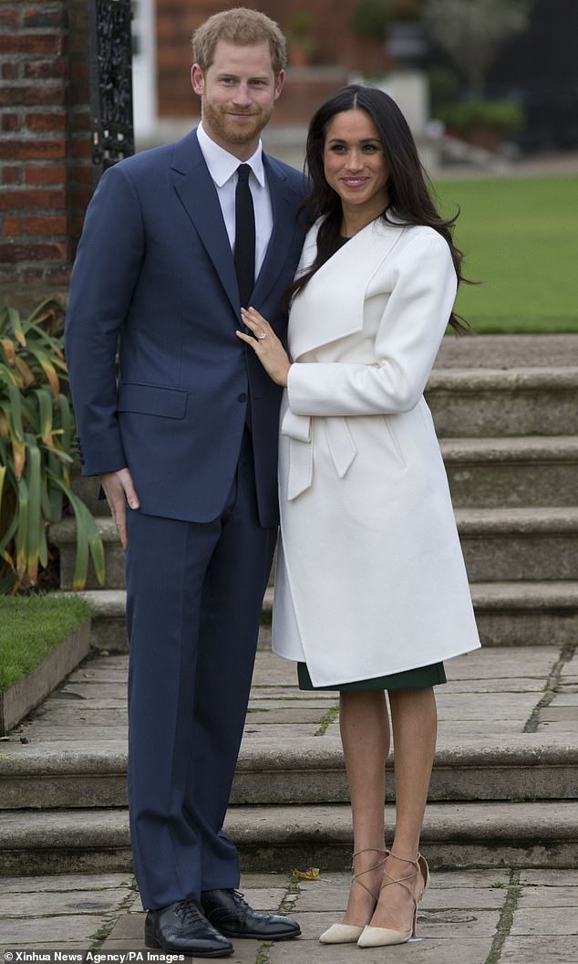 At the time of their engagement (pictured), the Duke spoke about creating Meghan's ring with the help of jewelers Cleave and Company.