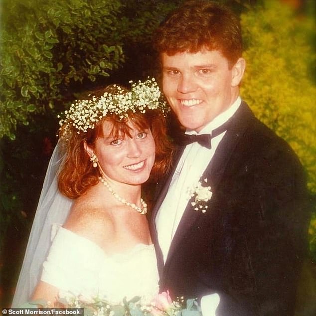 Scott and Jenny Morrison (pictured on their wedding day) recently celebrated their 32nd wedding anniversary.