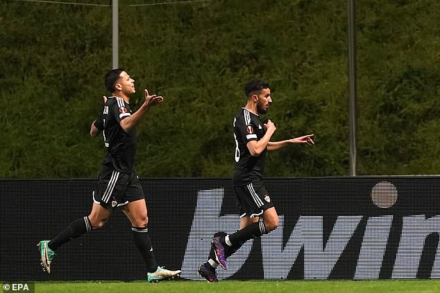 Abdellah Zoubir scored twice as Qarabag earned a surprise 4-2 victory over Braga in Portugal.