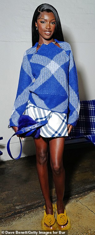 Trendsetter: model and TV presenter Leomie Anderson (pictured) in Burberry