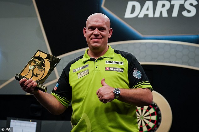 Michael van Gerwen reigned victorious on night three after beating Luke Humphries in the final.