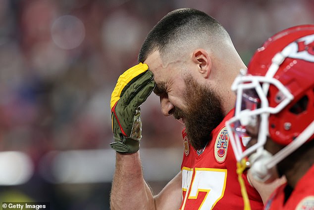 Kelce was left apoplectic after not being used during the first half of the Super Bowl in Las Vegas.