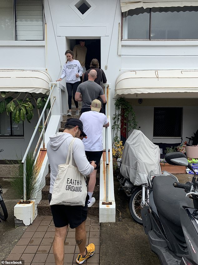 Australia's national vacancy rate remains stubbornly low as renters struggle to find places to live (pictured, renters inspecting a property)