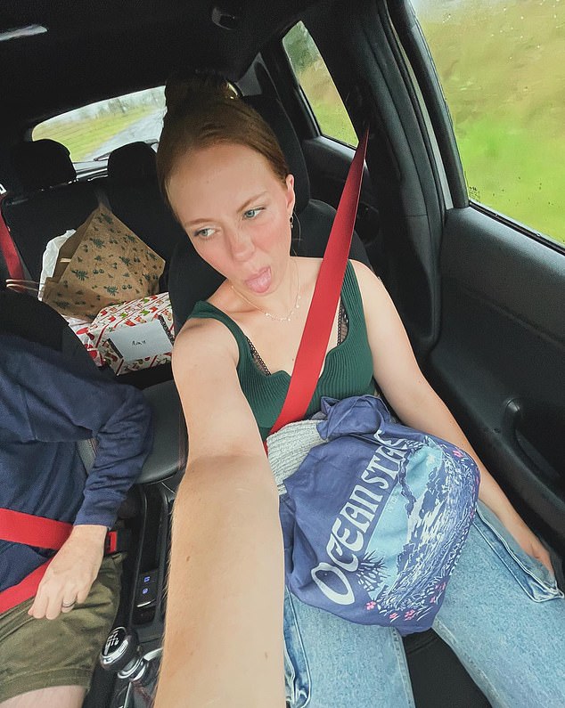 Emily (pictured) and her friend Gemma embarked on a 1,500 kilometer journey up the east coast to attend Taylor Swift's first Australian concert in Melbourne on Friday.