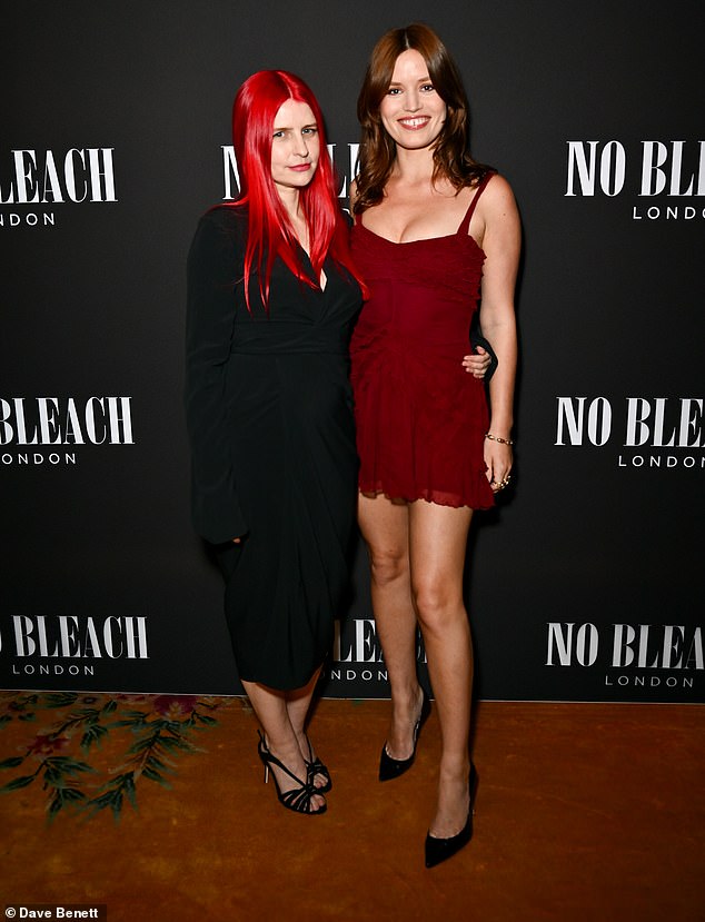 Georgia posed arm in arm with BLEACH creative director and founder Alex Brownsell (left)