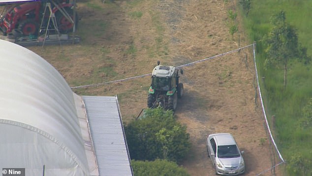 The police have seized a lawn tractor and a sedan from a rural property