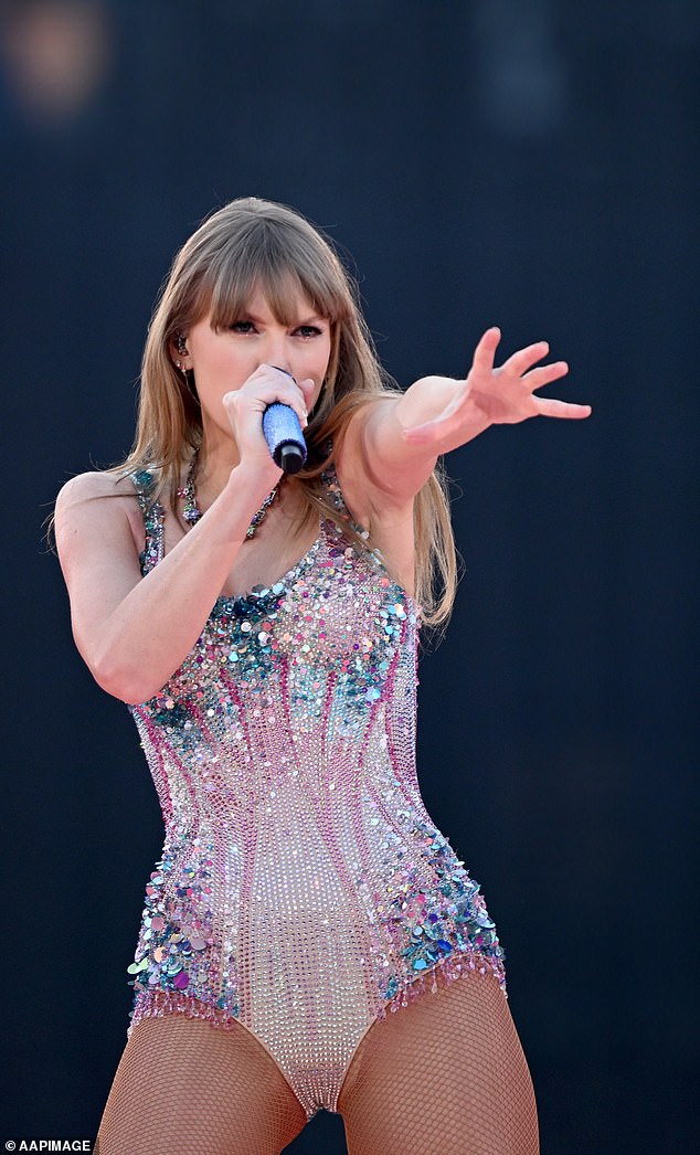 Taylor stormed the stage in a sparkly leotard as she pulled out all the stops for an epic night.