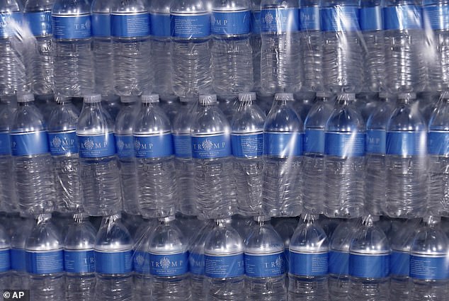 Trump handed out pallets of his own branded water to residents after streams were contaminated