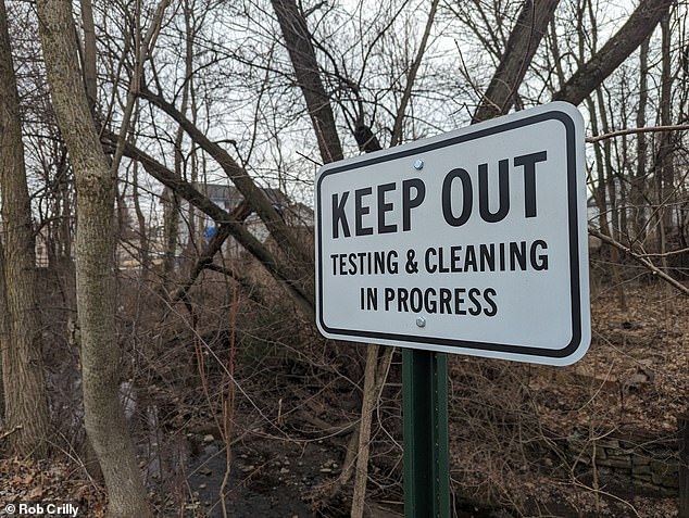 Ferguson has been told repeatedly that his house is safe enough to return to, but the Environmental Protection Agency has posted signs around the creek warning people to stay away.