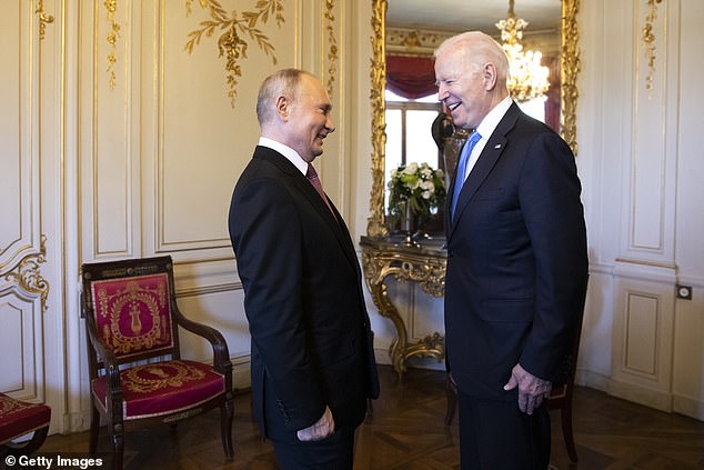 President Joe Biden (right) said he told Russian President Vladimir (left) during their meeting in June 2021 that there would be consequences 