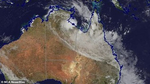 Tropical Cyclone Lincoln crossed the coast of northern Australia on Friday afternoon. Image: Supplied/BOM