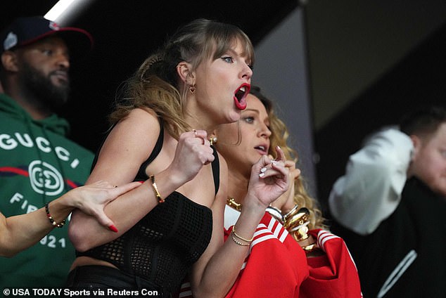Taylor Swift had rushed back from Japan for the game to cheer on her boyfriend and the Chiefs squeezed Travis Kelce.