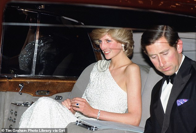 The Prince and Princess of Wales arrive at a gala dinner at the National Gallery in Washington DC, November 11, 1985. He wears the Vacheron et Constantin cocktail watch given to him by the late Queen Elizabeth II.