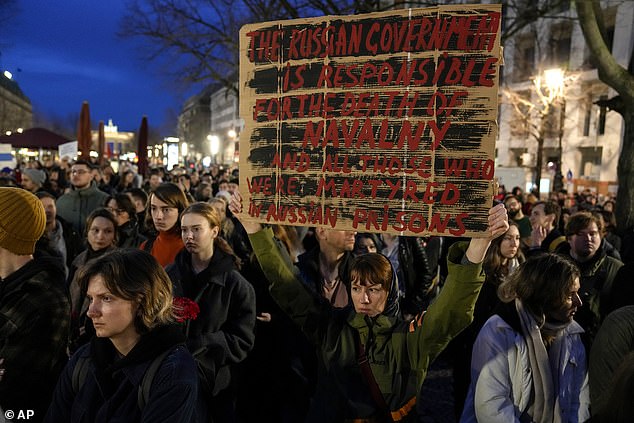 In Berlin, between 500 and 600 people gathered in front of the Russian embassy singing 