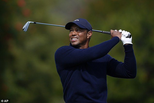 Woods looked visibly uncomfortable on the fourth and fifth holes Friday afternoon.
