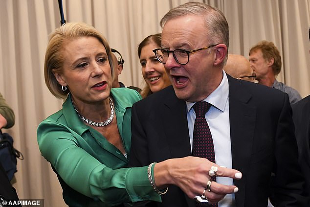 Australian Opposition Leader Anthony Albanese and Shadow Home Affairs Minister Kristina Keneally on Wednesday.