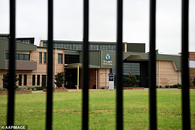 Seven schools in Sydney were closed after asbestos was found in mulch on campuses (pictured, St Luke's Catholic College)