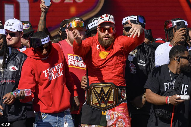 Kelce sparked backlash with his antics after the parade, during which he appeared too drunk to speak.