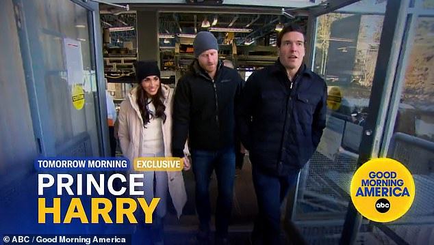 Meghan Markle, Prince Harry and Will Reeve are seen today in a trailer for the GMA interview